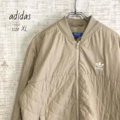 adidas☆アディダス トレフォイル 刺繍ロゴ ナイロンジャケット ダウン