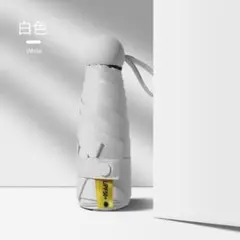 【ホワイト】折りたたみ傘 日傘 遮光 UV 男女兼用 晴雨兼用 コンパクト 最小