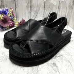 美品✨GAIMO/ガイモ クロスベルト エスパドリーユ バックストラップ(38)