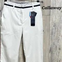 キャロウェイ　Callaway ゴルフパンツ　ホワイト ストライプ　M