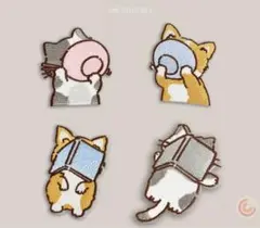 超可愛い猫の刺繍ワッペン 4種セット
