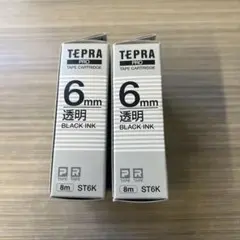 テプラテープ 6mm透明2個