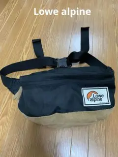 Lowe alpine ウエストバッグ 黒　ナイロンスエード　幅30cm