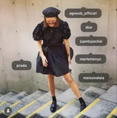 coz 安西こずえさん着用　agnes b.ペーパー　ベレー帽アニエスb