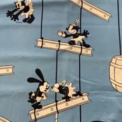ディズニー　オズワルド・ザ・ラッキー・ラビット　レトロブルー　110×50