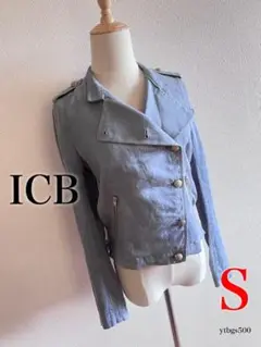 ICB◆麻 リネン ライダース ジャケット◆レディース 2