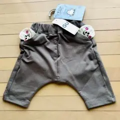 【GU シナぷしゅイージーテーパードハーフパンツ90cm(新品・未使用)グレー】