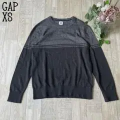 【GAP ギャップ】バイカラー　コットンクルーネックセーター　ユニセックス　XS
