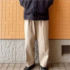 新品 HELKA TROUSERS 1タック ワイド トラウザー パンツ S