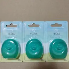 デンタルフロス ワックス付きミント フッ素加工 3個セット