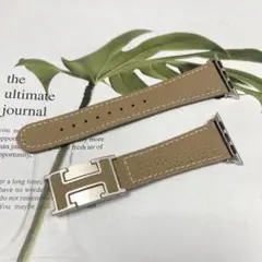 アップルウォッチ Dバックル Hバンド レザーバンド エトゥープ