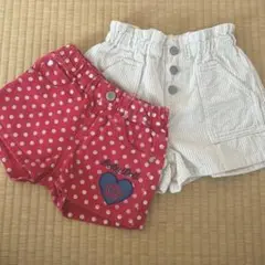 ハーフパンツ　２枚セット　ベビードール　GU 110センチ