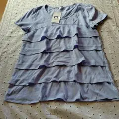 薄紫 フリル Tシャツ Mサイズ
