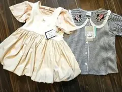 コトリバルーンスカート♡フタフタミニーちゃんシャツ♡80センチ　新品、未使用品