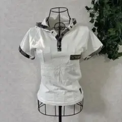 フード付き半袖Tシャツ　y2k グランジ　古着
