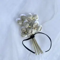 1339 布花 ビオラ コサージュ ハンドメイド 卒業式 入学式 結婚式