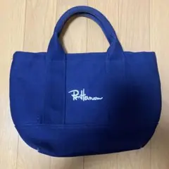 ロンハーマン　ネイビー キャンバス トートバッグ ロゴ刺繍
