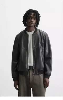 ZARA ザラ　レザーボンバージャケット