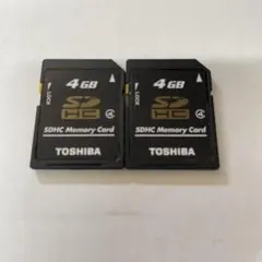 TOSHIBA SDHCメモリーカード 4GB 2枚セット　安心の日本製