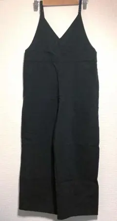 【美品】グローバルワーク フレンチリネン サロペット オーバーオール ワイド L