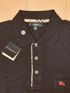 【未使用】BURBERRY ブラック ポロシャツ M