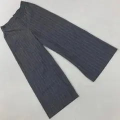 LAUTREAMONT ワイドパンツ グレー ストライプ柄 ハイウエスト 40