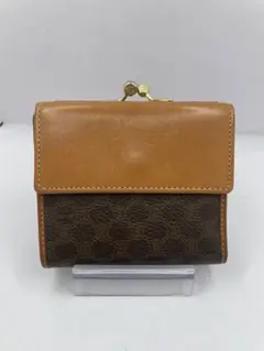 セリーヌ 三つ折り財布 マカダム トリオンフ ガマ口 美品