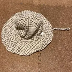 ベビー用チェック柄フラップハット
