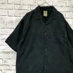 半袖シルクシャツ！アロハ　M ブラック30