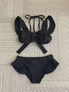 【新品・未使用】lilLilly リルリリー シャーリングバンドゥビキニ ブルー 新品・未使用】lilLilly リルリリー シャーリングバンドゥビキニ