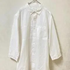 THE SHOP TK ホワイト 長袖シャツ メンズ Lサイズ コットン100%