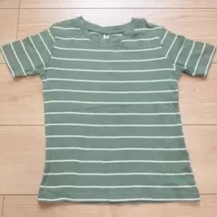UNIQLO　Tシャツ　120センチ　男の子　ボーダー　グリーン　夏服　幼稚園