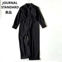 ■美品JOURNAL STANDARDタスランギャバジャンプスーツサロペット黒