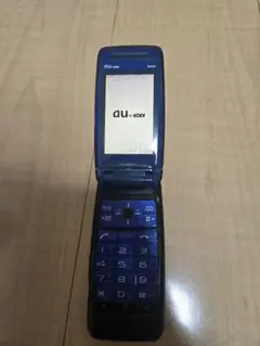 au W43H ブルー　ガラケー 折りたたみ式