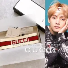【BTSテテ着用】GUCCI ストライプ ロゴヘアバンド♡グッチ♡新品