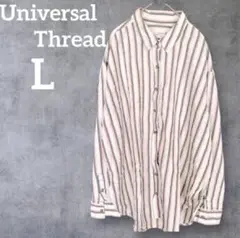 1点物✨Universal Thread 【L】ストライプ 長袖シャツ メンズ