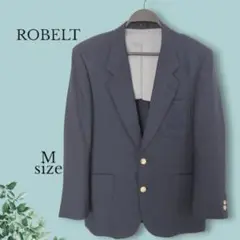【美品】ロベルト ROBELT メンズ サマージャケット サマーウール 紺 M