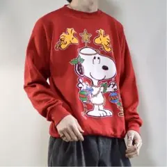 古着 オーバーサイズ PEANUTS スヌーピー スウェット プリントスウェット