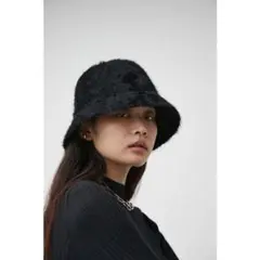 AZUL BY MOUSSY シャギーバケットハット(ブラック)