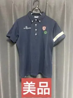 【美品】 FILA GOLF レディース 半袖ポロシャツ ネイビー Lサイズ