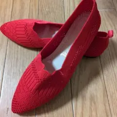 シーイン　レディース　赤フラットシューズ新品未着品