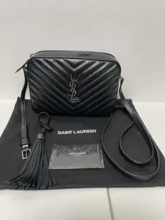 ブラック×シルバー 新品正規品 サンローラン ルー カメラ ショルダーバッグ
