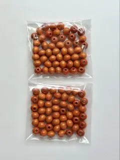 ウッドビーズ 100個入 木製ビーズ 10mm 天然　ナチュラル 木目 丸ビーズ