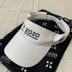 ●ゾゾチャンピオンシップ●サンバイザー 白 マフラータオル 黒 PGAツアー