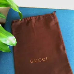 GUCCI　ブラウン保管用巾着バッグ