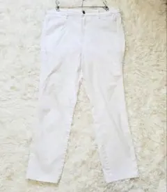 エイチアンドエム スキニーパンツ アンクル ハイウエスト 白（32） ストレッチ