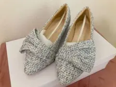 idem tweed ribbon pumps/リボンパンプス