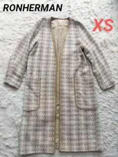 【RONHERMAN】ジャガードガウンコート シルク100 XS レディース