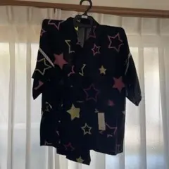 新品 星柄 甚平 140cm 綿100%