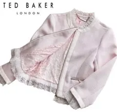 【新品未使用】Ted Baker ノーカラージャケット レース ピンク サイズ0
